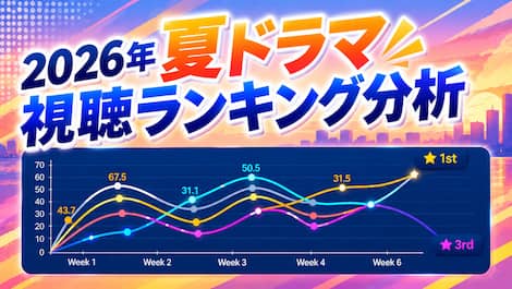 2026年夏ドラマの視聴動向はどう変化？配信動画ランキングで見る視聴人数の推移